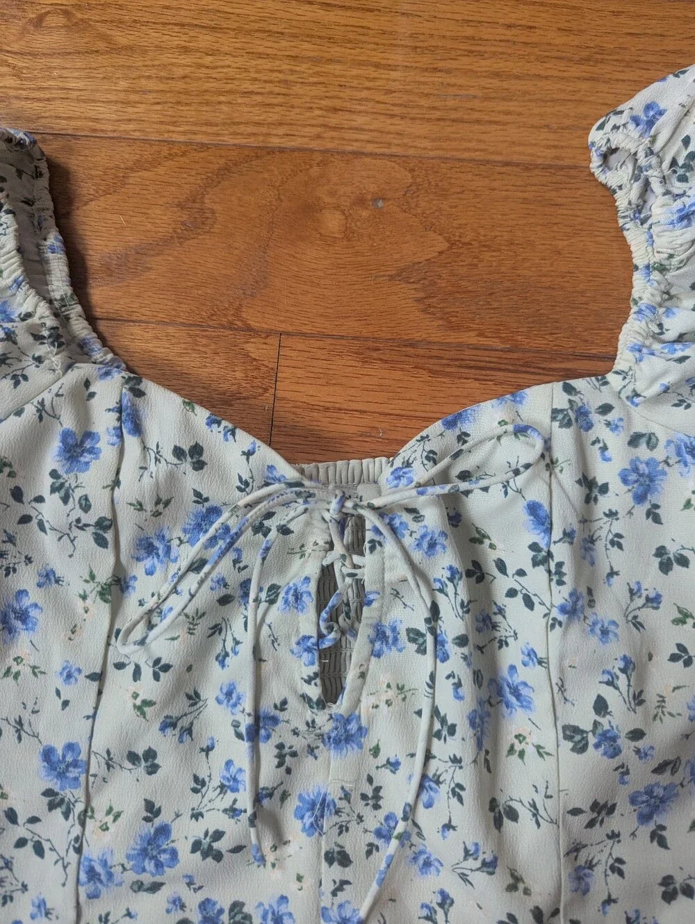 Abercrombie & Fitch Corset Puff Sleeve Top